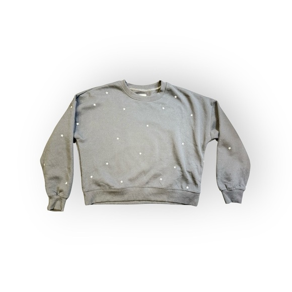 C&C California Men's Gray Crewneck Sweater with Star Accents - Picture 2 of 7